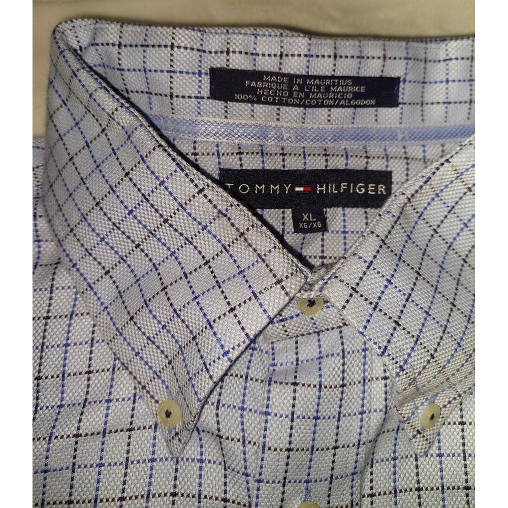 Tommy Hilfiger Men's Long Sleeve Check Button Up Shirt‎ Size XL ESQ-TIL 260812